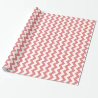 Light Coral Chevron Wrapping Paper