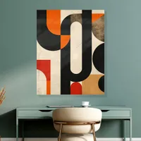 Modern Bold Geometric Shapes Wall Art Acrylic Photo Tile