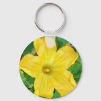 Zucchini Flower Keychain