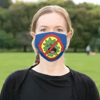 No Monsters Sign and No to COVID-19 Virus, ZFJ Adult Cloth Face Mask