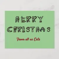 Postcard - Christmas Greetings from Cats