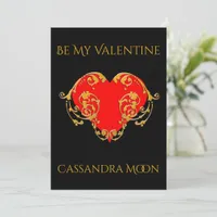 Bold Romantic Valentine Red Goth Heart Holiday Card