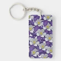 Columbine Flower Pattern Keychain