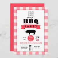 Corporate Barbecue add logo Invitation