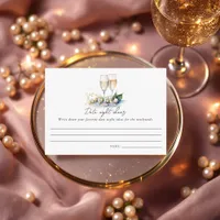 Pearls and Prosecco Bridal Shower Date Night Ideas Enclosure Card