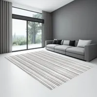 Modern Gray Stripes Rug