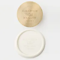 Elegant Calligraphy Script Couple's Names Wedding Wax Seal Stamp