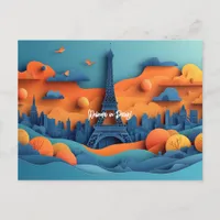 Paris Paper Quilling Travel Postcard
