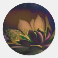 Plant Digital Art Classic Round Sticker