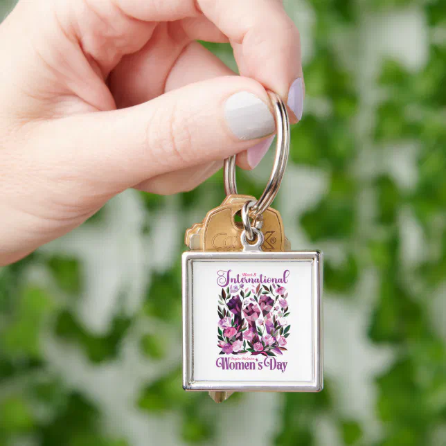 International Women's Day March 8 Keychain