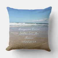 Coastal Seaside Town In France | Soulac Sur Mer Throw Pillow