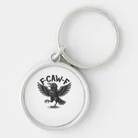 Halloween F-Caw-F Bird Crow Women Men Minimal Clea Keychain