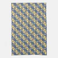 Yellow + Silver Blue Triangulars Pattern Cloth