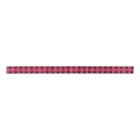 Red Buffalo Plaid Check Rustic Patterned Christmas Satin Ribbon