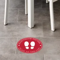 Footprint Red Follow Steps Custom Floor Decals