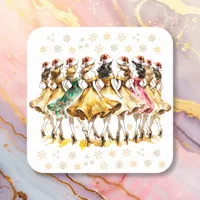 Nine Ladies Dancing | Twelve Days of Christmas Square Sticker