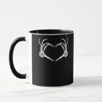 Skeleton Hand Heart Halloween Design Aesthetic Mug