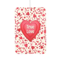 True Love Red Confetti Hearts Personalized Air Freshener