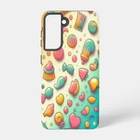 Retro Multicolored Cartoon Sweets Samsung Galaxy S21 Case