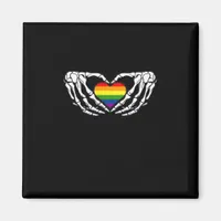 Lgbt Pride Skeleton Halloween Goth Heart Classic Magnet
