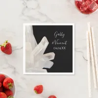White Crystals on White Wedding Napkins