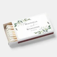 Eucalyptus Greenery Wedding Favor Matchboxes