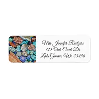 Turquoise Stones and Gems Teal Label