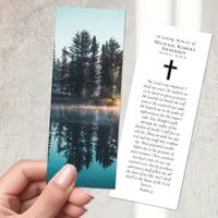 In Loving Memory Photo Forest Funeral Bookmarks