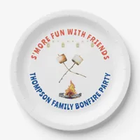 S'mores Fun Bonfire Backyard Cookout Friendsgiving Paper Plates