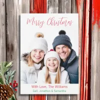 Merry Christmas | Personalized Family Picture Holiday Card