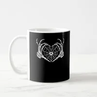 Skeleton Hand Heart Spiderweb Halloween Cobweb Coffee Mug
