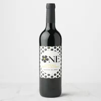 Onederful Floral 1st Birthday Party Wine Label