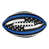 Modern Thin Blue Line Personalized Police Officer Football