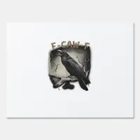 Crow, F-Caw-F Funny Bird Vintage Style Sign