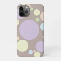 Pastel circles on a silk color background | iPhone 11 pro case