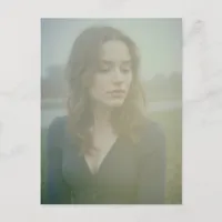 Beautiful Vintage Woman Lost in Thought  Postcard