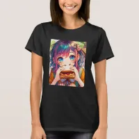 Cute Anime Girl eating a Peanut Butter and Jelly T-Shirt