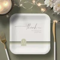 Desert Vibes Wedding Thank You Sage Green ID1019 Paper Plates