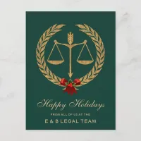 Simple Attorney Christmas Holiday Postcard