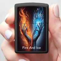 Fire and Ice: A Chilling Embrace Zippo Lighter