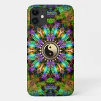 Psychedelic Colours Gold YinYang iPhone4 Case