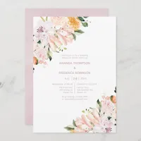 Pastel Hues Floral Rehearsal Dinner Invitation