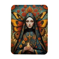 Butterfly Nun Holding Candle Magnet