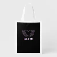 Hold Me Classic - Skeleton Hand Heart Grocery Bag