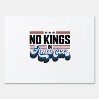 No Kings In America USA Retro Classic Sign