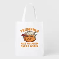 Halloween Trumpkin – Spooky Parody Quote for Hallo Grocery Bag