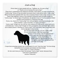 Just A Dog Quote - Black Labrador Photo Print