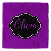 Vibrant, Bold Fuchsia Purple Personalized Trivet