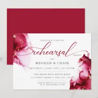 Scarlet Ruby Red  Gem Geode Invitation