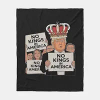 No Kings In America Anti Classic Bold Style Fleece Blanket